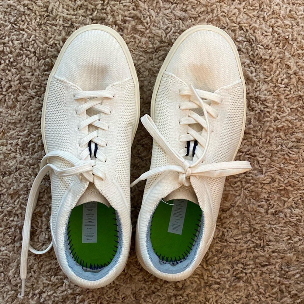 Rothy's RS02 Sneaker Bone Cream Size 9.5 Women's EUC